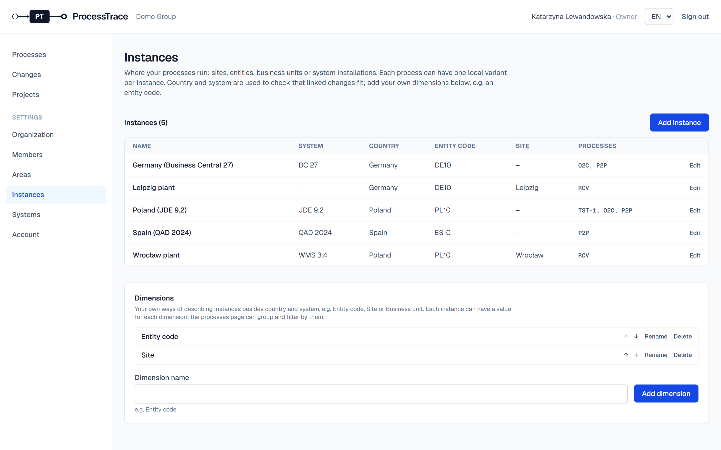 Add an instance